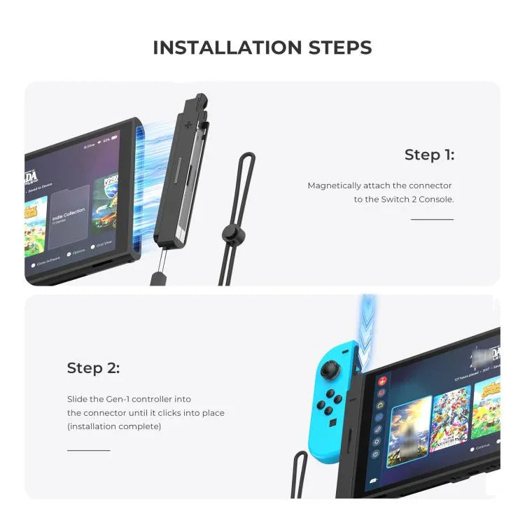 For Nintendo Switch 1 Joy-Con To Switch 2 Console Adapter Plug & Play Converter