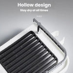 Prateleira para Varão de Duche Elevada, Bandeja Multifuncional para Duche, Suporte de Armazenamento para Casa de Banho, Buraco Circular Branco, Buraco Quadrado Branco, Buraco Circular Preto, Buraco Quadrado Preto