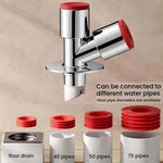 Conector de Drenagem para Lavagem de Calha de Varanda, Separador de Esgoto Anti-Odor, Dreno de Chão, Via Única, 3 Vias Positivas, 3 Vias Oblíquas, 3 Vias em Y, 4 Vias Duplo Grande 1 Pequeno, 4 Vias Duplo Pequeno 1 Grande