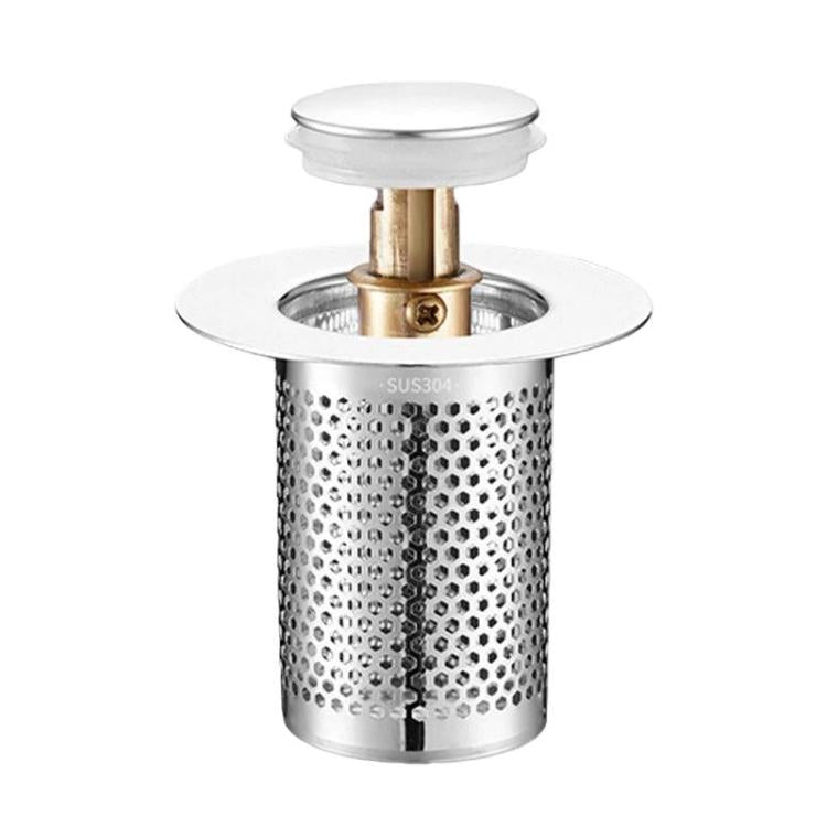 Cesto de Aço A1 com Núcleo de Cobre de Grande Diâmetro, Núcleo de Drenagem para Lavatório com Distância de Furo de 33-55mm, Núcleo Universal, Curto 8cm, Longo 8cm