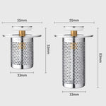 Cesto de Aço A1 com Núcleo de Cobre de Grande Diâmetro, Núcleo de Drenagem para Lavatório com Distância de Furo de 33-55mm, Núcleo Universal, Curto 8cm, Longo 8cm