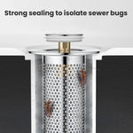 Cesto de Aço A1 com Núcleo de Cobre de Grande Diâmetro, Núcleo de Drenagem para Lavatório com Distância de Furo de 33-55mm, Núcleo Universal, Curto 8cm, Longo 8cm