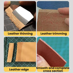 Faca utilitária para afinamento e corte de couro DIY, faca biselada, faca redonda, faca plana