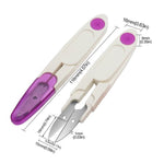 10 peças Tesouras com capa transparente para linha de costura de ponto cruz doméstico, Roxo, Amarelo, Azul, Vermelho