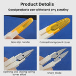 10 peças Tesouras com capa transparente para linha de costura de ponto cruz doméstico, Roxo, Amarelo, Azul, Vermelho