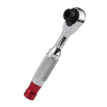 Reversible Magnetic Ratchet Screwdriver, Smooth Handle Bit, Knurled Blue Bit, Knurled Red Bit