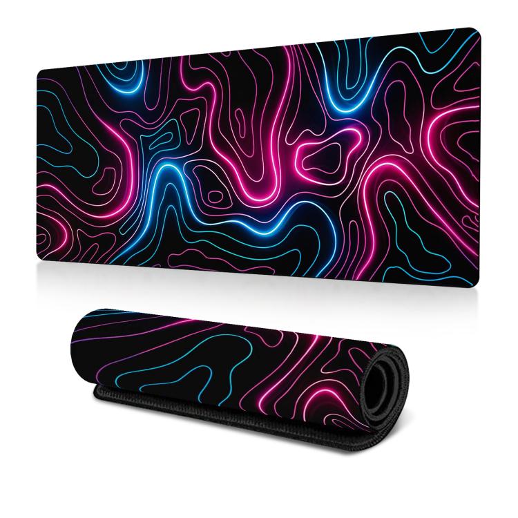 Tapete de rato com textura de linhas abstratas, antiderrapante, para escritório e jogos, 300x600x2mm, 300x700x2mm, 300x800x2mm, 400x900x2mm