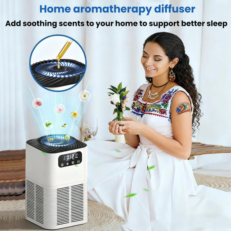 Difusor de Aromaterapia de Secretária com Íons Negativos, Purificador de Ar para Remoção de Odores e Formaldeído, Ficha UE