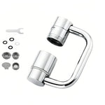 Extensor Universal para Torneira de Cozinha à Prova de Salpicos, Bocal Aerador Giratório, Modo Duplo em U, Modo Simples em U, Modo Duplo em U com Acessórios, Modo Simples em U com Acessórios, Modo Duplo em Liga Completa, Modo Simples em Liga Completa