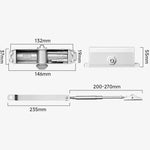 Fire Door Automatic Closer Fire Door Hydraulic Buffer Device Household Sliding Door Closer, Small Non-Positioning, Small 90-Degree Positioning, Large Non-Positioning, Large 90-Degree Positioning, Extra-Large Non-Positioning