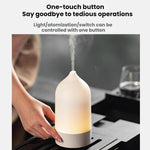 Humidificador de Névoa em Forma de Vaso com Difusor de Aromaterapia USB e Luz Ambiente Colorida