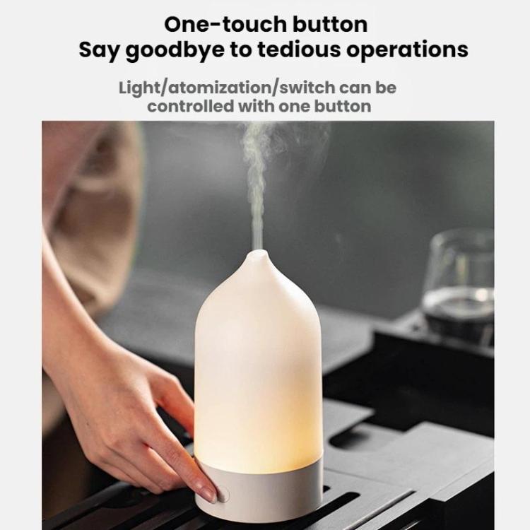 Humidificador de Névoa em Forma de Vaso com Difusor de Aromaterapia USB e Luz Ambiente Colorida