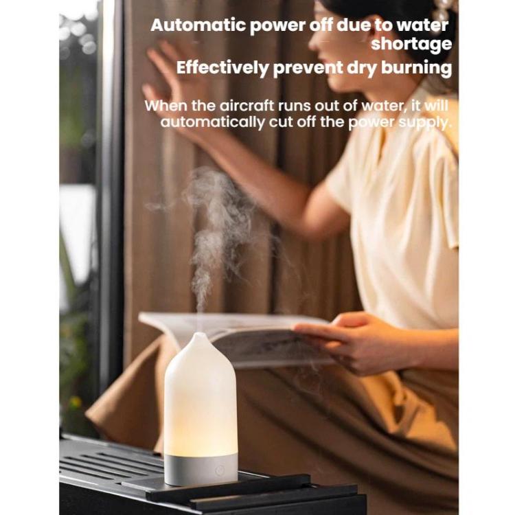 Humidificador de Névoa em Forma de Vaso com Difusor de Aromaterapia USB e Luz Ambiente Colorida
