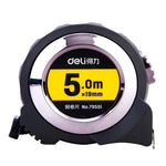 Fita métrica de aço auto-bloqueante com régua de medição coberta de TPR, Deli 79550 3m x 16mm, Deli 79551 5m x 19mm, Deli 79552 7,5m x 25mm, Deli 79553 10m x 25mm