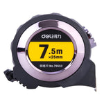 Fita métrica de aço auto-bloqueante com régua de medição coberta de TPR, Deli 79550 3m x 16mm, Deli 79551 5m x 19mm, Deli 79552 7,5m x 25mm, Deli 79553 10m x 25mm
