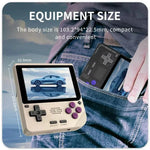 Consola de Jogos Retro Portátil POWKIDDY V10 Ecrã IPS OCA de 3,5 polegadas Full Fit, Quad-Core Cortex-A35 1,5GHz, 64G, 128G
