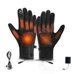 Luvas Elétricas Aquecidas para Homens e Mulheres com 3 Níveis de Calor, Luvas Térmicas de Inverno à Prova de Frio e Vento para Passeios ao Ar Livre, Esqui e Caminhadas, Tamanho Único