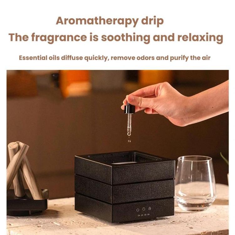 Difusor de Aromaterapia USB com Névoa de Fogueira, Humidificador de Ar de Secretária com Gradiente Colorido