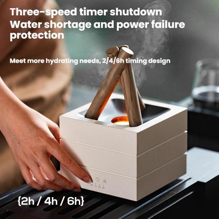 Difusor de Aromaterapia USB com Névoa de Fogueira, Humidificador de Ar de Secretária com Gradiente Colorido