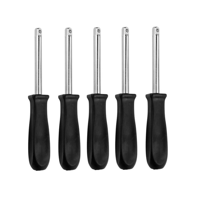 Conjunto de 5 Peças de Barra de Extensão para Chave de Soquete, 1/4x150mm Cromada, 1/4x150mm Zincada