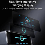 ANKER Prime Carregador Rápido de Nitreto de Gálio 250W 4 Tipo-C+2 USB Estação de Carregamento Inteligente de Secretária com Ecrã, Ficha EUA, A2345