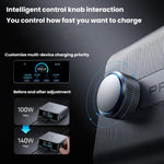 ANKER Prime Carregador Rápido de Nitreto de Gálio 250W 4 Tipo-C+2 USB Estação de Carregamento Inteligente de Secretária com Ecrã, Ficha EUA, A2345