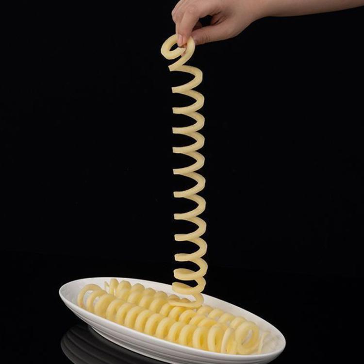 Cortador Manual de Batata Torcida Portátil, Máquina para Fazer Batatas Fritas em Espiral Crocantes, Cortador de Batata Torcida