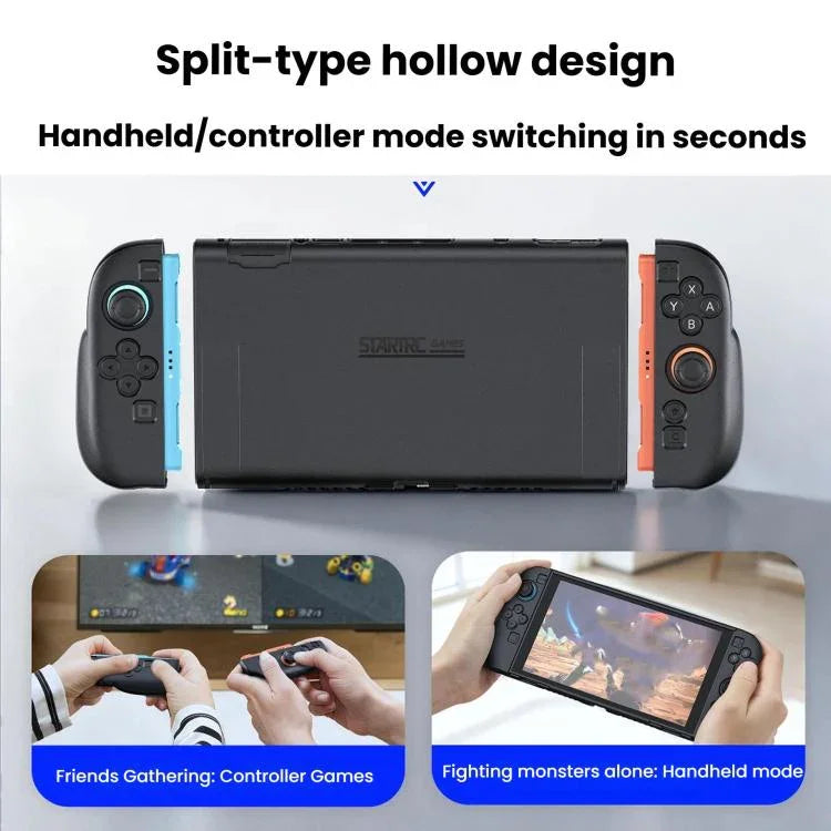 Para Nintendo Switch 2 Capa Protetora Portátil STARTRC GAMES com Dupla Empunhadura Dividida, Capa com Dupla Empunhadura Dividida