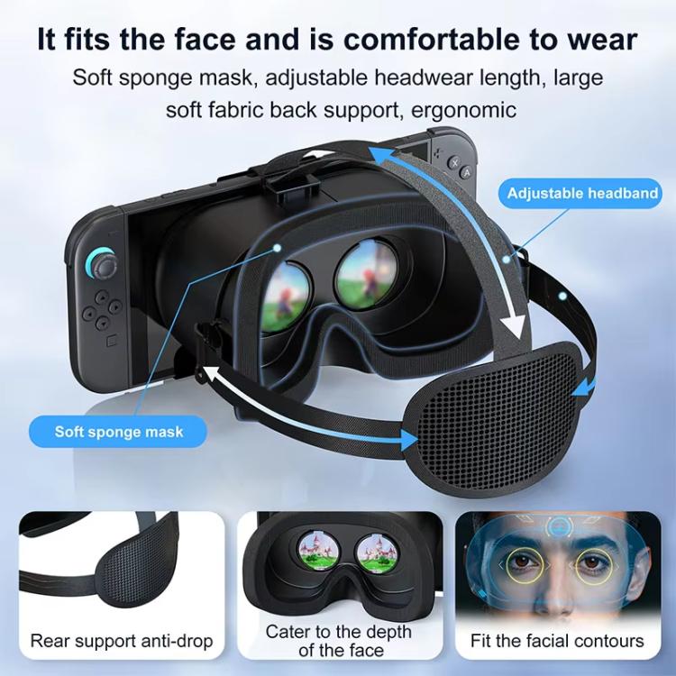 Para Nintendo Switch 2 STARTRC GAMES Óculos VR Modelo Elite Atualizado Headset Console de Jogos HD 3D Acessórios