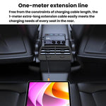 228W Car Cigarette Lighter Retractable Cable 3 In 1 Fast-Charging Car Charger With Independent Switches, C35L