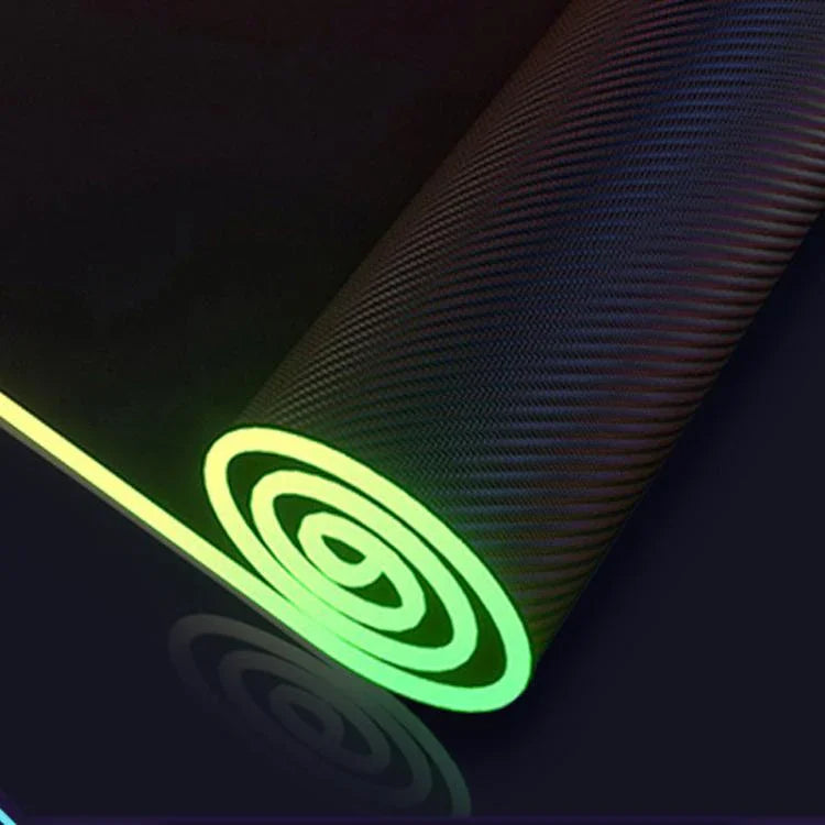 Tapete para Rato e Teclado com LED Micro-USB Iluminado Luzes RGB Coloridas Borda Reforçada Tapete Grosso para Mesa de Rato, 250x350x3mm, 250x350x4mm, 300x800x3mm, 300x800x4mm, 400x900x3mm, 400x900x4mm