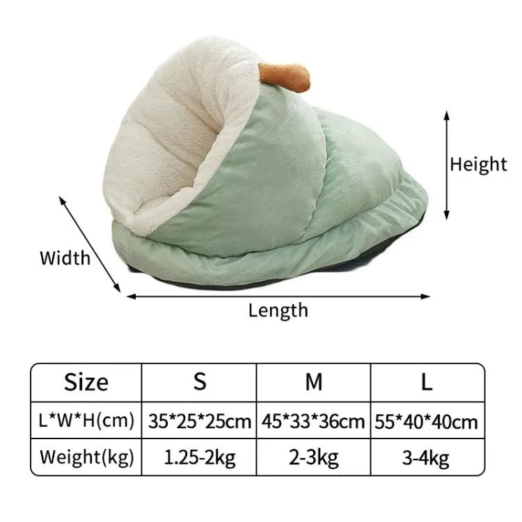 Tapete de Inverno Quente Semi-Fechado para Gatos Estilo Chinelo Espessado, S, M, L