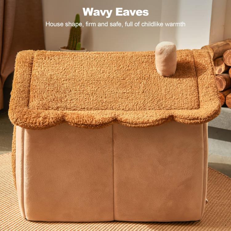 Cama Envolvente Quente para Gatos para Todas as Estações Removível e Lavável, S, M, L