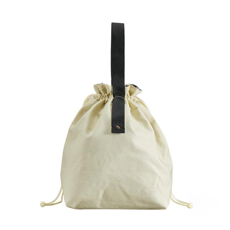 Drawstring Portable Raw Lunch Box Bag Lightweight Compact Lunch Bag