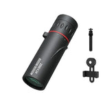 Monóculo Portátil 8x HD para Exterior com Visão Noturna em Baixa Luminosidade, Simples, com Suporte para Telemóvel, com Suporte para Telemóvel e Tripé