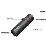 Monóculo Portátil 8x HD para Exterior com Visão Noturna em Baixa Luminosidade, Simples, com Suporte para Telemóvel, com Suporte para Telemóvel e Tripé