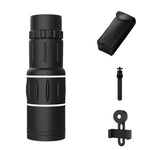 Monóculo 16x52 para Exterior com Visão Noturna em Baixa Luminosidade para Fotografia com Telemóvel, Simples + Bolsa, com Bolsa + Suporte para Telemóvel, com Bolsa + Suporte para Telemóvel + Tripé