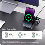 ANKER B2599 Estação de Carregamento Sem Fios Magnética de Secretária 3 em 1 15W para iPhone / iWatch / AirPods, Ficha US, B2599