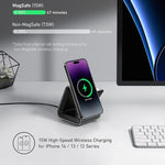 ANKER B2599 Estação de Carregamento Sem Fios Magnética de Secretária 3 em 1 15W para iPhone / iWatch / AirPods, Ficha US, B2599