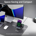 ANKER B2599 Estação de Carregamento Sem Fios Magnética de Secretária 3 em 1 15W para iPhone / iWatch / AirPods, Ficha US, B2599