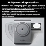 ANKER B2599 Estação de Carregamento Sem Fios Magnética de Secretária 3 em 1 15W para iPhone / iWatch / AirPods, Ficha US, B2599