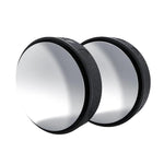Car Suction Cup Type 360-Degree Adjustable Wide-View Reversing Mirror, Silver Pattern, Black Pattern, White Pattern