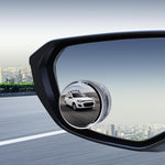 Car Suction Cup Type 360-Degree Adjustable Wide-View Reversing Mirror, Silver Pattern, Black Pattern, White Pattern