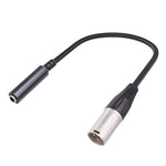 Cabo Adaptador de Áudio 6.35mm Fêmea para XLR Macho e 1/4 polegadas TRS, 6.35mm Fêmea para XLR Macho