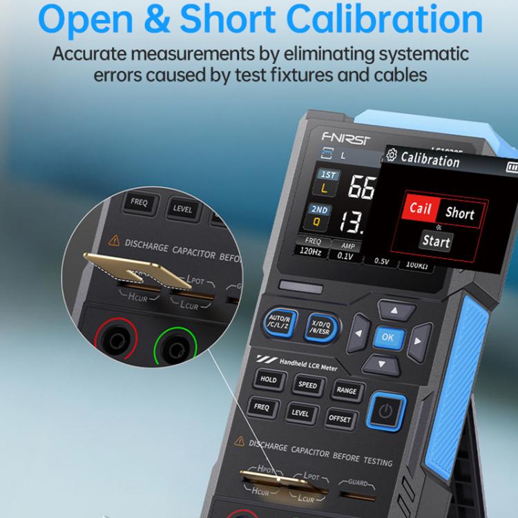 Testador de Ponte Digital Manual para Capacitância, Resistência e Indutância, FNIRSI LC1020E