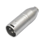 Adaptador de Áudio com Caixa Metálica 3.5mm Fêmea 1/8 TRS para Carnott Macho XLR Macho