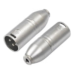 Adaptador de Áudio com Caixa Metálica 3.5mm Fêmea 1/8 TRS para Carnott Macho XLR Macho