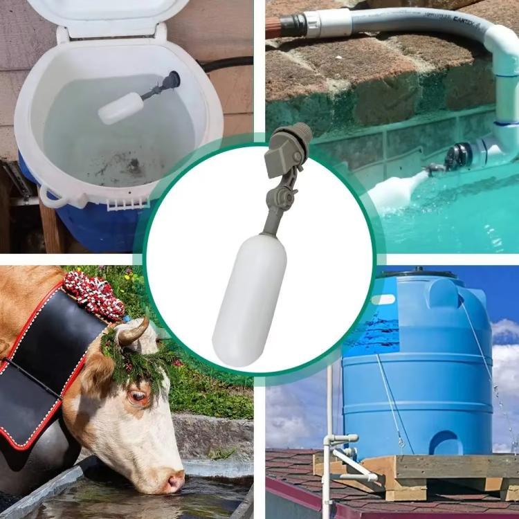Válvula flutuante mini de plástico para aquários/humidificadores/pequenos tanques de água, 1/2 polegada/20mm preto, 1/2 polegada/20mm cinzento, 1/2 polegada/20mm com bloqueio ajustável, 3/4 polegada/25mm preto, 3/4 polegada/25mm cinzento