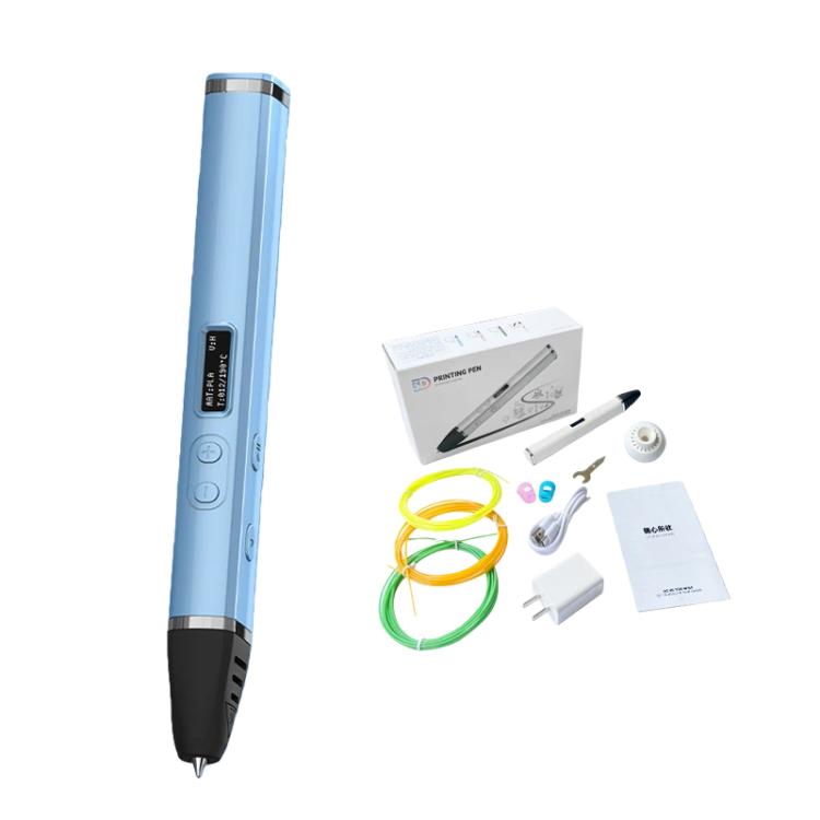 Kit de Caneta de Impressão 3D com Corpo Destacável, Ecrã OLED HD e Controlo Preciso de Temperatura – Ajustável em 3 Velocidades, Sem Ficha, Ficha US, Ficha EU