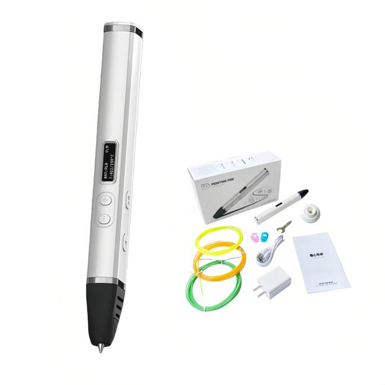 Kit de Caneta de Impressão 3D com Corpo Destacável, Ecrã OLED HD e Controlo Preciso de Temperatura – Ajustável em 3 Velocidades, Sem Ficha, Ficha US, Ficha EU